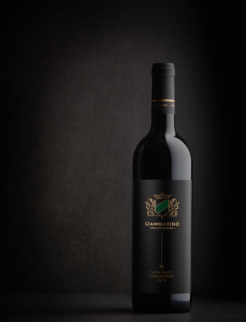 The 2019 Sangiovese, a Single Estate Wine produced in the Yarra Valley by Giammarino Wines.